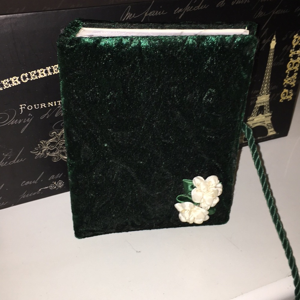 Green mini photo album.